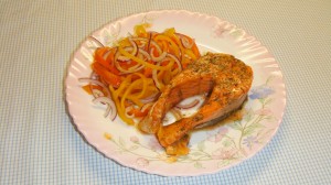 форель запеченная в духовке салат