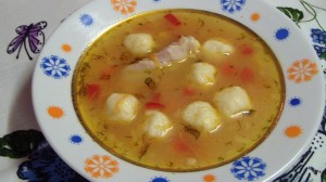 Суп с сырными шариками