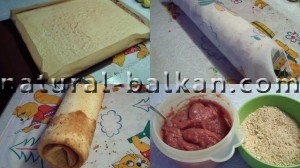 Рулет яблочный с арахисом