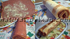 Рулет яблочный с арахисом