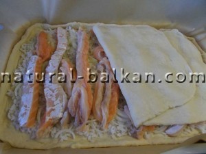Пирог рыбный (с брюшками семги)